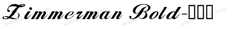 Zimmerman Bold字体转换